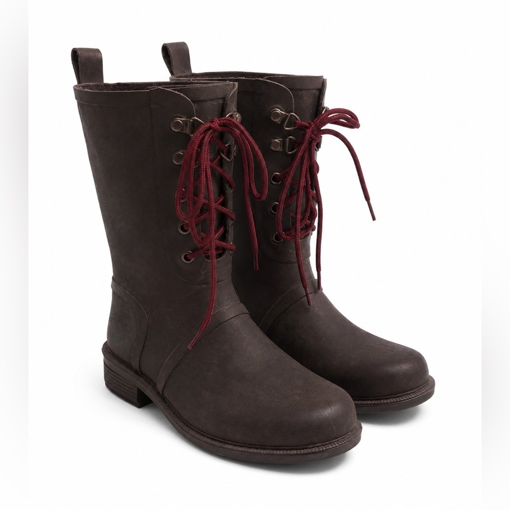 Target Black Boots with Red Accents